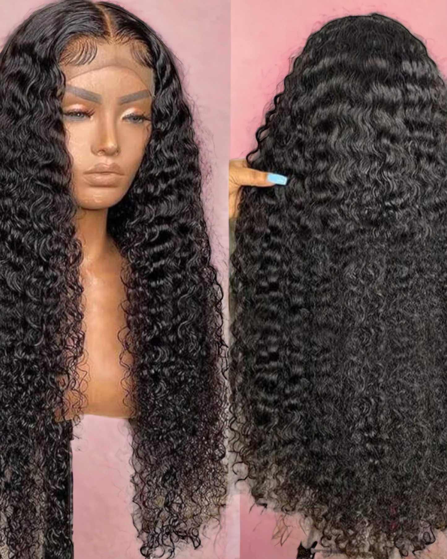 Curly human Hair 13x4  180 density